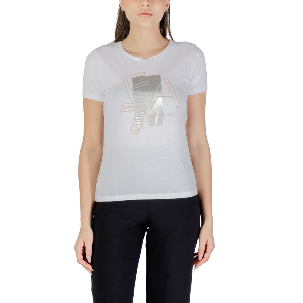 EA7 Emporio Armani White Cotton T-Shirt